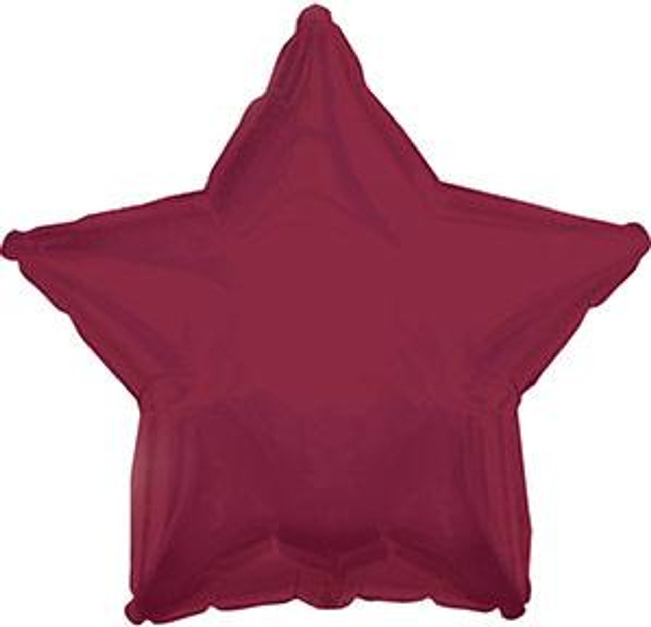 Maroon Star Mylar Balloon