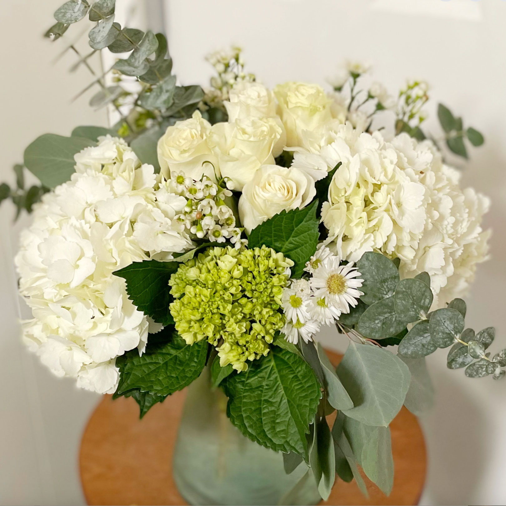 annaville-florist-the-sophia-SQ-b The Sophia by Annaville Florist - All white modern, compact fresh flower arrangement