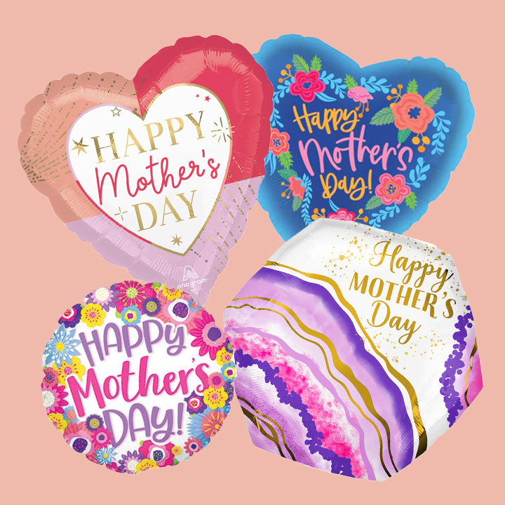 Assorted Mother's Day Mylar Balloons for local delivery in Corpus Christi, Calallen, Tuloso-Midway