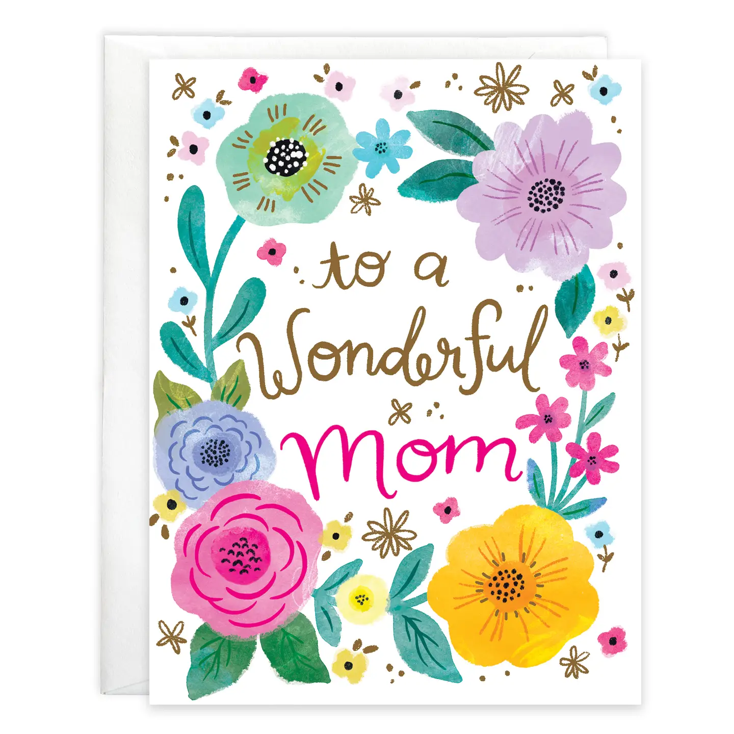 mothers-day-card-flower-border Mother's Day Greeting Card - Flower Border